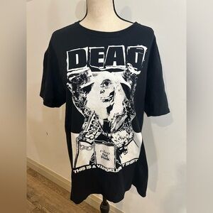 Dead End Black Graphic T-Shirt Large Cotton